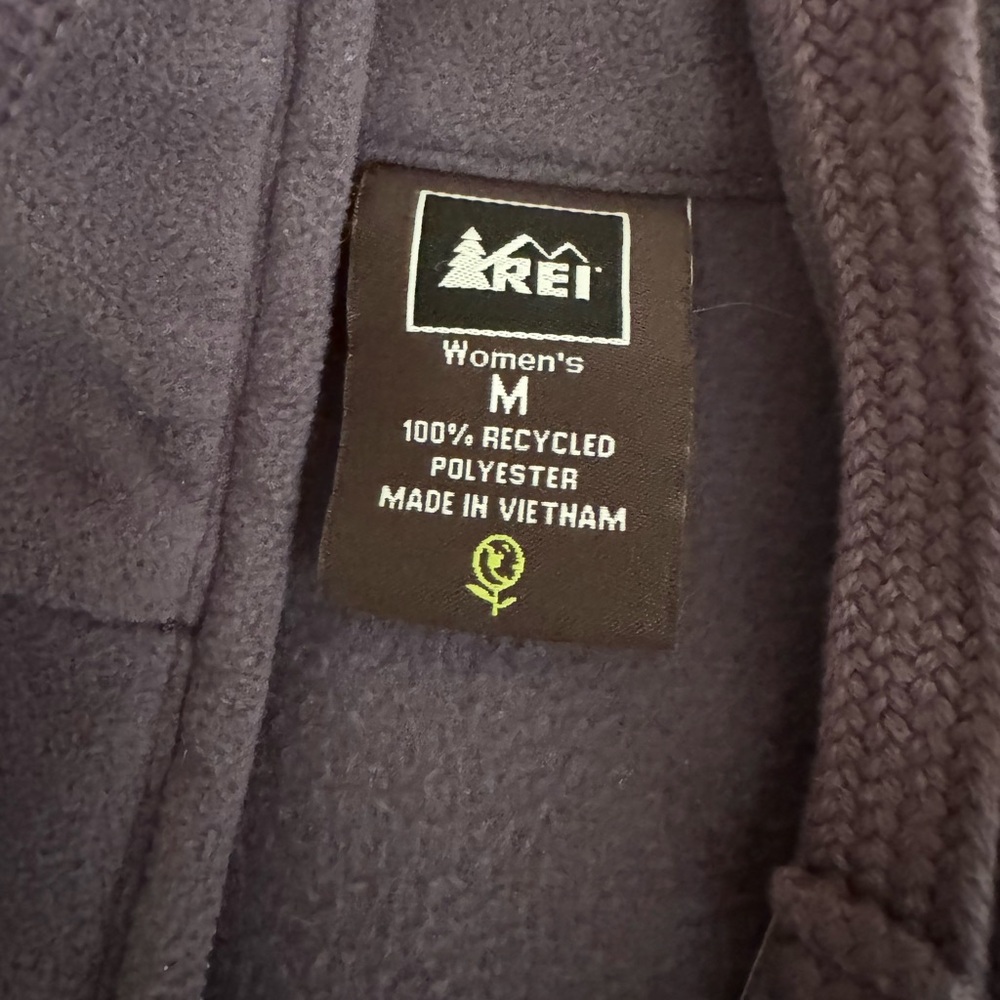 Women’s REI Co-op quarter-zip hoodie a soft, lightweight fleece pullover - Picture 2 of 6